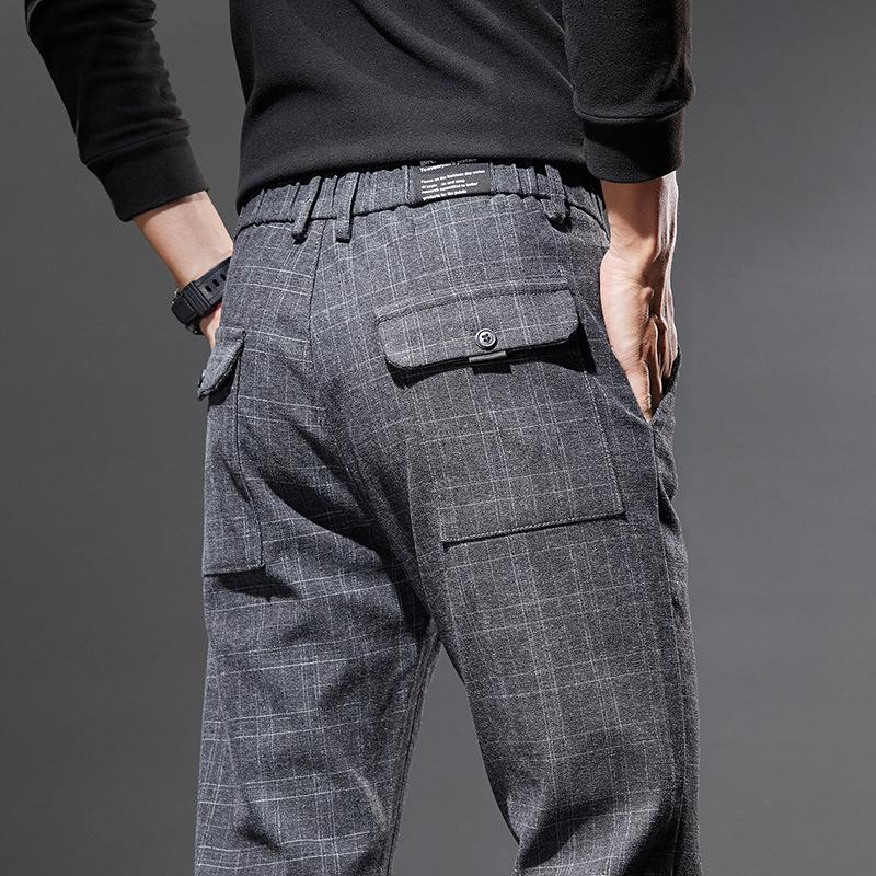 

Мужские облегающие повседневные брюки в клетку 36 (28-29 inches) 180 lbs