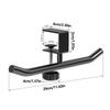 Under Desk No Drill Clamp Mount Double Rod Headphone Backpacks Hook Holder For Home Office And Classroom Organization