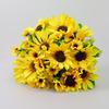 Country Style Sunflowers, 13 Head Artificial Bouquet for Wedding & Home Décor
