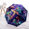Colorful Frog pattern, automatic folding umbrella, portable and foldable design, 8 ribs, a Christmas or birthday gift.