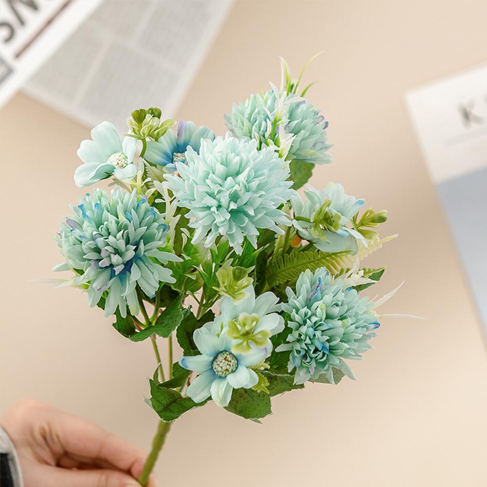 Simulation  Bouquet Ball Chrysanthemum Small Daisy Artificial Fake Flower For Home Wedding Party Table Decoration Photo Props