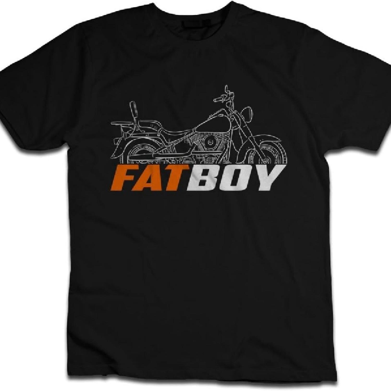 

Байкерская футболка для фанатов Harley FLSTF Fat Boy (1990-1999), 100% хлопок, классический крой, дизайн в мотоциклетном стиле XXXXXL чёрный