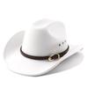 Western Cowboy Hat Outdoor Travel Sun Hat Women's Face-slimming Woolen Hat Hiking Hat Men's