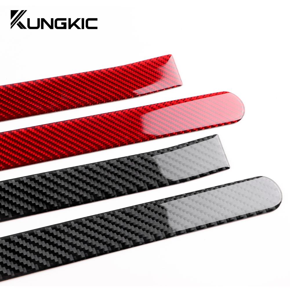 Real Soft Carbon Fiber Sticker For Kia Stinger 2019 2020 2025 2025 2025 LHD RHD Car Rear Brake Light Strip Trim Accessories