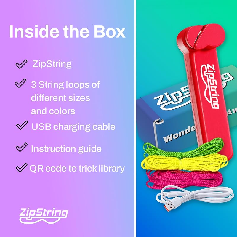 ZipString Clear Package Red Rope Launcher (Ages 8+) - Authentic ZipString Product