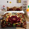 "Stained Glass Floral Decor Set" Soft Comfortable Duvet Cover Bedding Set Included 1*Duvet Cover & 2*Pillowcases Gift