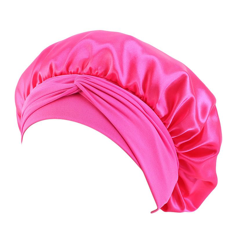 

Круглая шляпа из атласной ленты, ночной колпак, женская шапка-платок, шапочка для химической завивки и ухода за волосами Tjm-301-1 One size розы красного