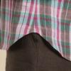 Bcbg One Pocket Linen Check Blouse B6m3b405