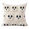 Skeletont Pillow Cover Soft Plush Cushion Case Warm Plush Throw Pillowcase  Halloween