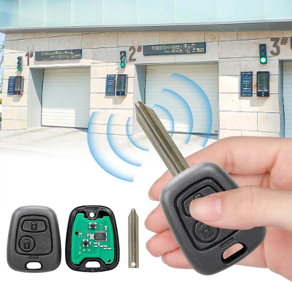 2 Button Key Fob Replacement 433MHz Car Keyless Entry Remote Control ID46 Chip Car Remote Key for Citroen Xsara Picasso Berlingo