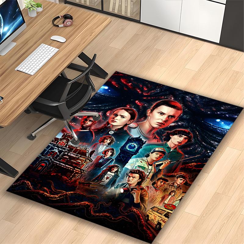 1pc Fantasy Crew Printed Chair Rug for Home Office Use, Living Room Kitchen Game Room Area Carpet