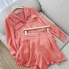 Spring Shirt Two Piece Set For Women Summer Shorts 2 Piece S