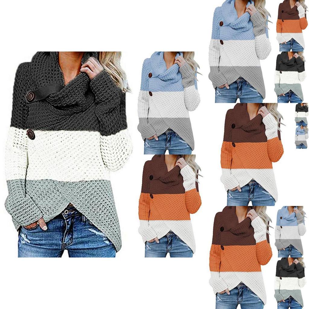 Chic Women Long Sleeve Casual Knitted Sweater Jumper For Fashion-forward Looks