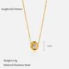 European and American light luxury pearl collarbone chain versatile high-end titanium steel necklace electroplated 18K gold stainless steel necklace