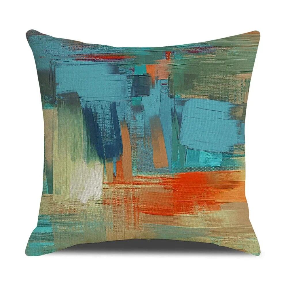 Abstract Color Pillowcase 45x45cm Retro Graffiti Print Cushion Cover Sofa Chair Polyester  Modern Room Home Decoration