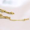 8MM Smooth Surface Heart 18K Gold Stainless Steel Double Layer Bracelet, Laser Engravable