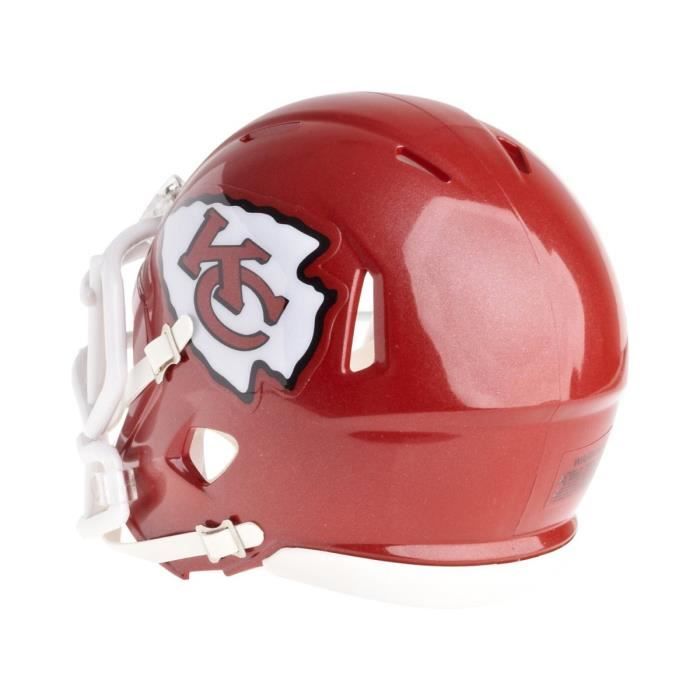 Mini Casque de Football - Riddell - NFL Speed - Kansas City Chiefs - Rouge et or - Taille 5 pouces