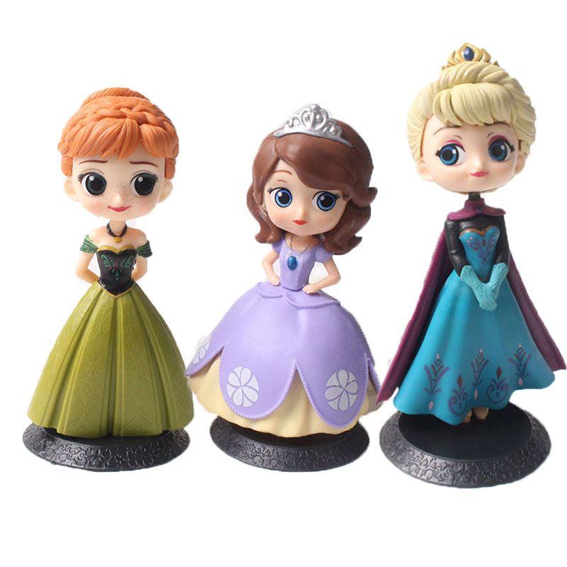 Enchanting Frozen Princess Elsa Anna Sofia Mini Figures Pvc Miniatures For Kids Fans