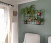 Modern Metal Wall Flower Stand Hedera 2 - Large Wall Flower Trellis, Modular Vertical Garden Plant Panel with 5 Baskets