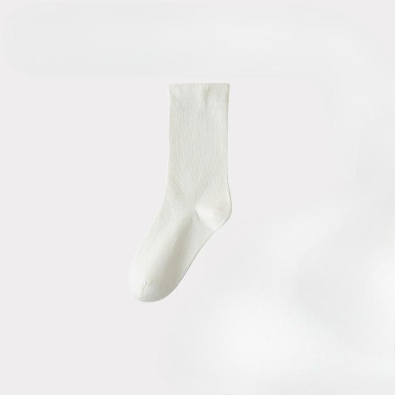 Female Spring and Summer Pure Cotton Deodorant Sweat Absorption Anti Pilling Boneless Tube Stack Socks