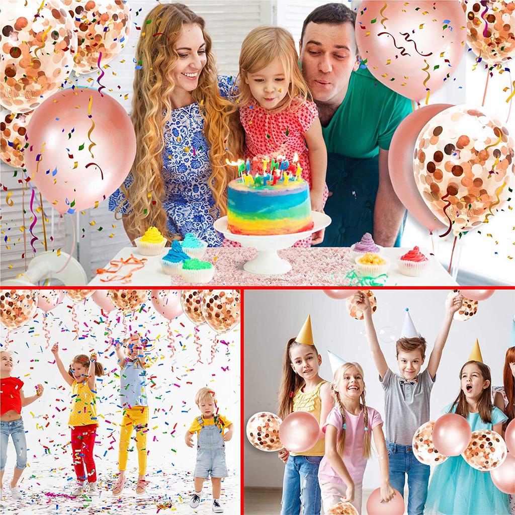 Rose Gold Birthday Balloon Rain Silk Package 2M Rain Silk Door Curtain Pink Gold Tassel Pendant Rose Gold Birthday Banner