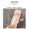 Sandalias de tacón alto para mujer Soleist Verano Diseño de marca de moda Clavo remachado puntiagudo Zapatos casuales rojos Talla grande 41-43