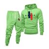 Men's Printed Hooded Sweatshirt And Sweatpants Casual Sports Suit