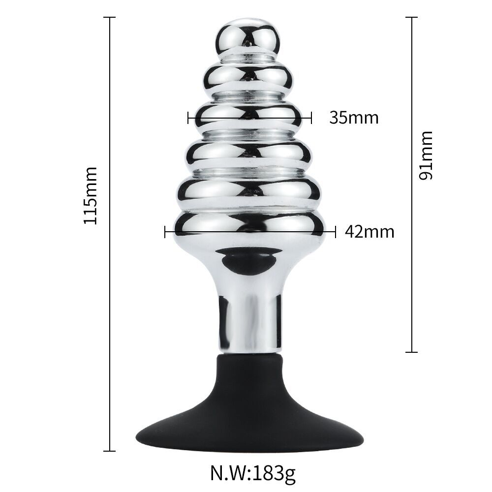 Metal Metal Adult SM Sexy Sucker Address Silicone Metal Butt Plug Go Out Wear Anal Plug