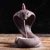 Resin Back Flow Smoke Fountain Incense Holder Nag and Snake Ganesha Incense Burner with 30 Back Flow Incense Stick Holder Cones