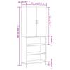 Highboard Concrete Grey 69.5 X 34 X 180 Cm Particleboard