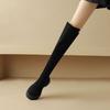 Krazing Pot Flock Autumn Winter Shoes Med Heels Flat Platform Size 42 Over-the-knee Boots Slip on Elastic Thigh High Boots