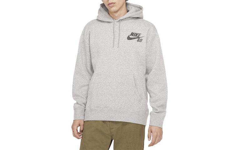 Nike Sweatshirts Men s Dark Heather Gray Hooded Moderate Regular CW7065-063 S