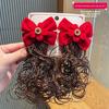 New Year Hair Accessories , Bow Clips, Hair Flowers & Wig Braids, Festive Red Headwear for Kids, Perfect for Chinese New Year.