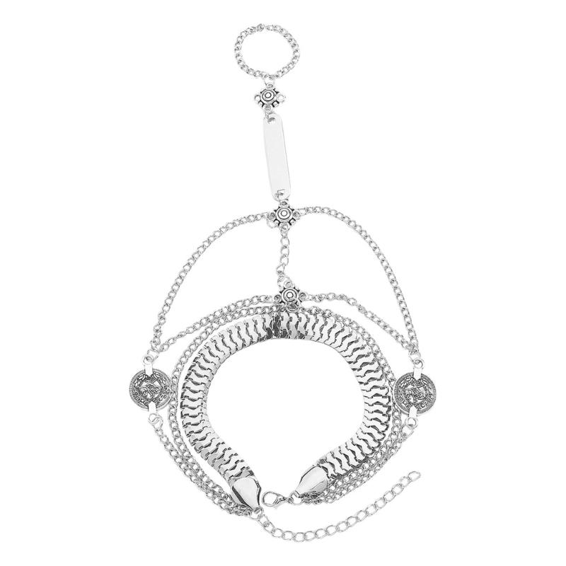 Multilayer Finger Linked Minimalist Bracelet Women Hand Chain Elegant Stackable Jewelry Suitable for Daily Party Wear