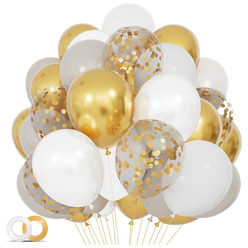 12inch-68pcs Pink Gold and Purple with Confetti Balloon Set Suitable for Weddings Birthday Spopular Parties Decoration Balloon