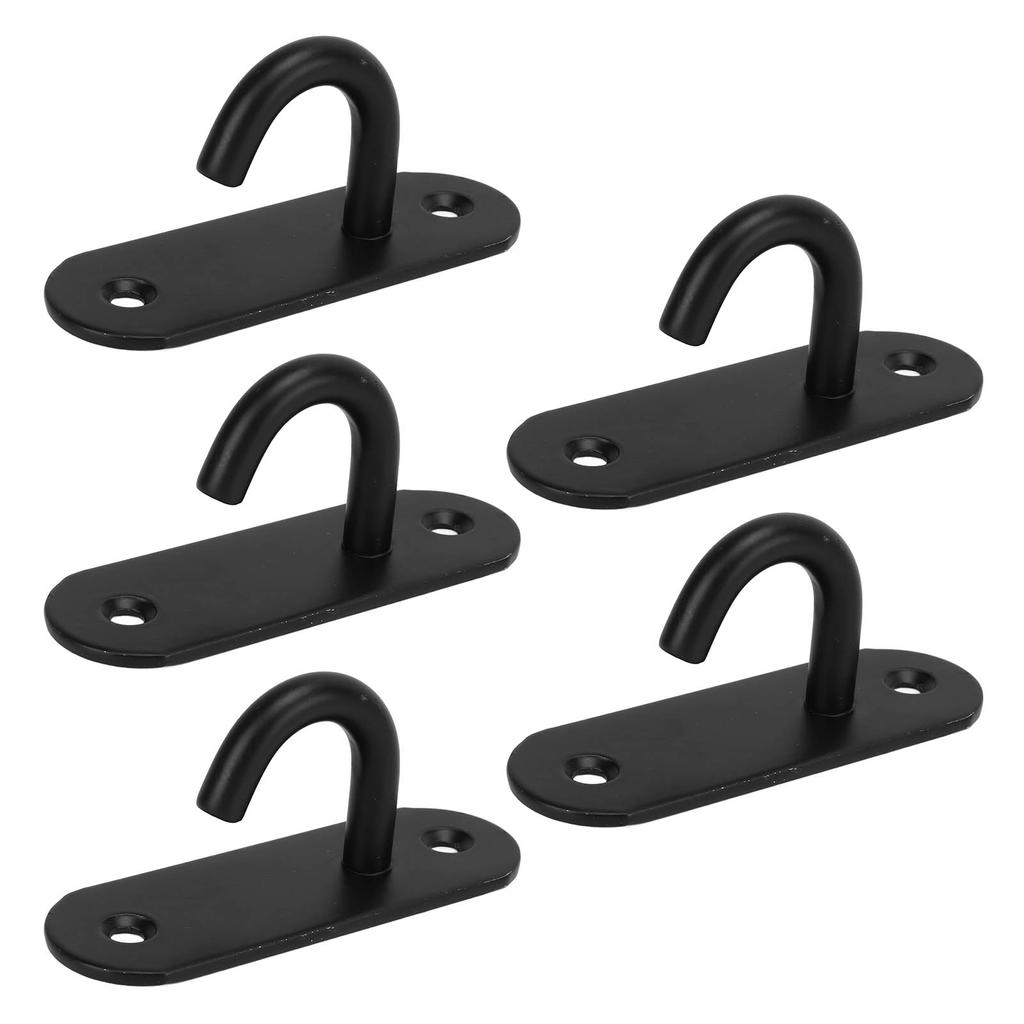 5pcs Ceiling Hook Pad Thickened Black Stainless Steel Baking Painting Fixing Eye Pad for Swing