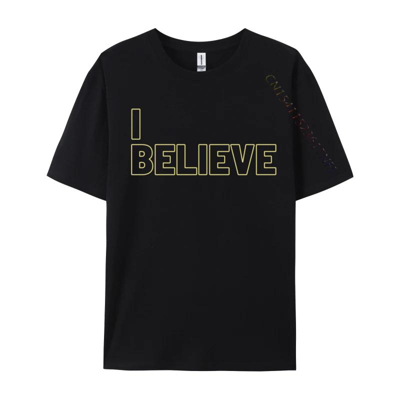 Unisex Tshirts I Believe Wicked Halloween Tops Tees Prevalent Design Cotton Boy Tshirt Casual Tops Shirt