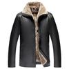 Spot autumn and winter new fur integrated leather jacket men's fleece thickened stand-up collar casual leather jacket leather jacket