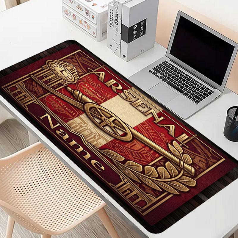 Custom Name Personalized Arsenal F.C Pattern Mousepad, Laptop PC Desk Mat, Decorative Desk Mat for Home Keyboard Pad Gift