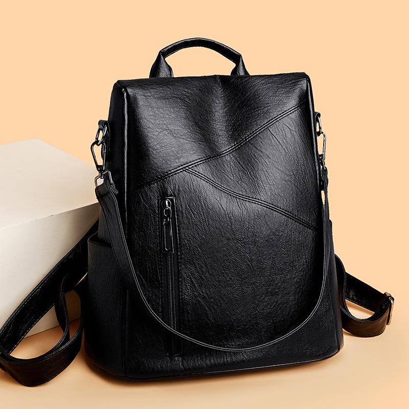 Women's Anti-theft Double Shoulder Bag - 2026 Fashionable Multi-functional PU Backpack