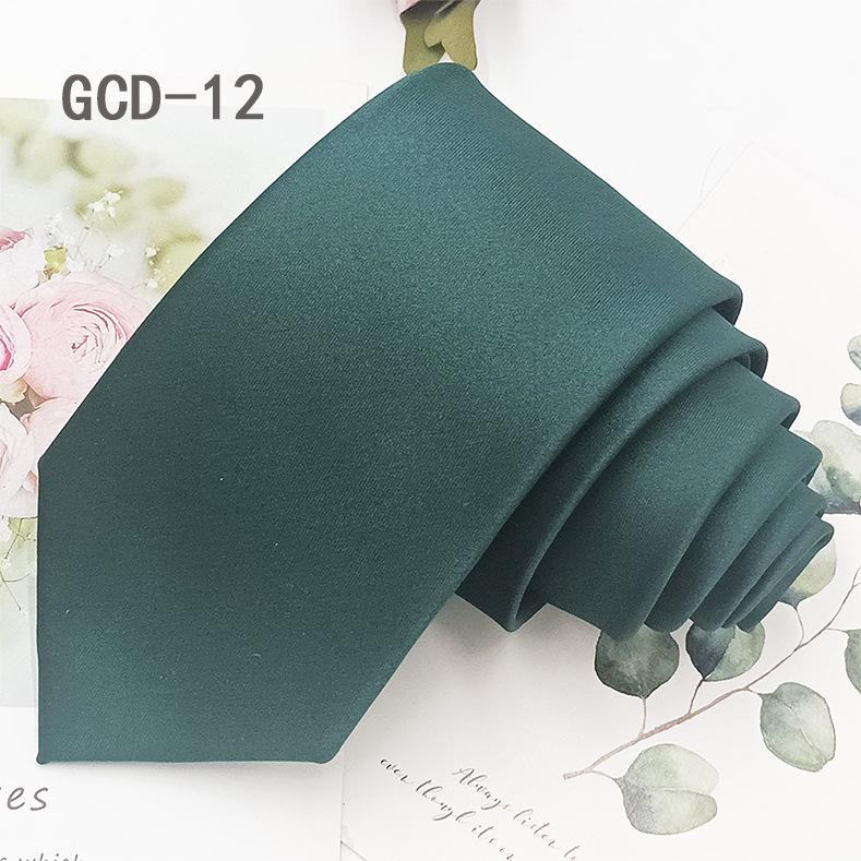 High-Density Yarn-Dyed Black Polyester Silk Tie - 8cm, Formal & Casual