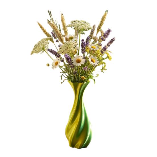 3D Printed Vase, Twisted Flower Vase, Minimalist Flower Arrangement Holders, Elegant Home Decor for Living Room Bedroom Study Table Display