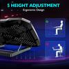 COOLCOOLD Laptop Cooling Pad for 12-17 Inch Laptop Cooler Stand, 5 Quiet Fans, 5 Angle Adjustable with Phone Holder
