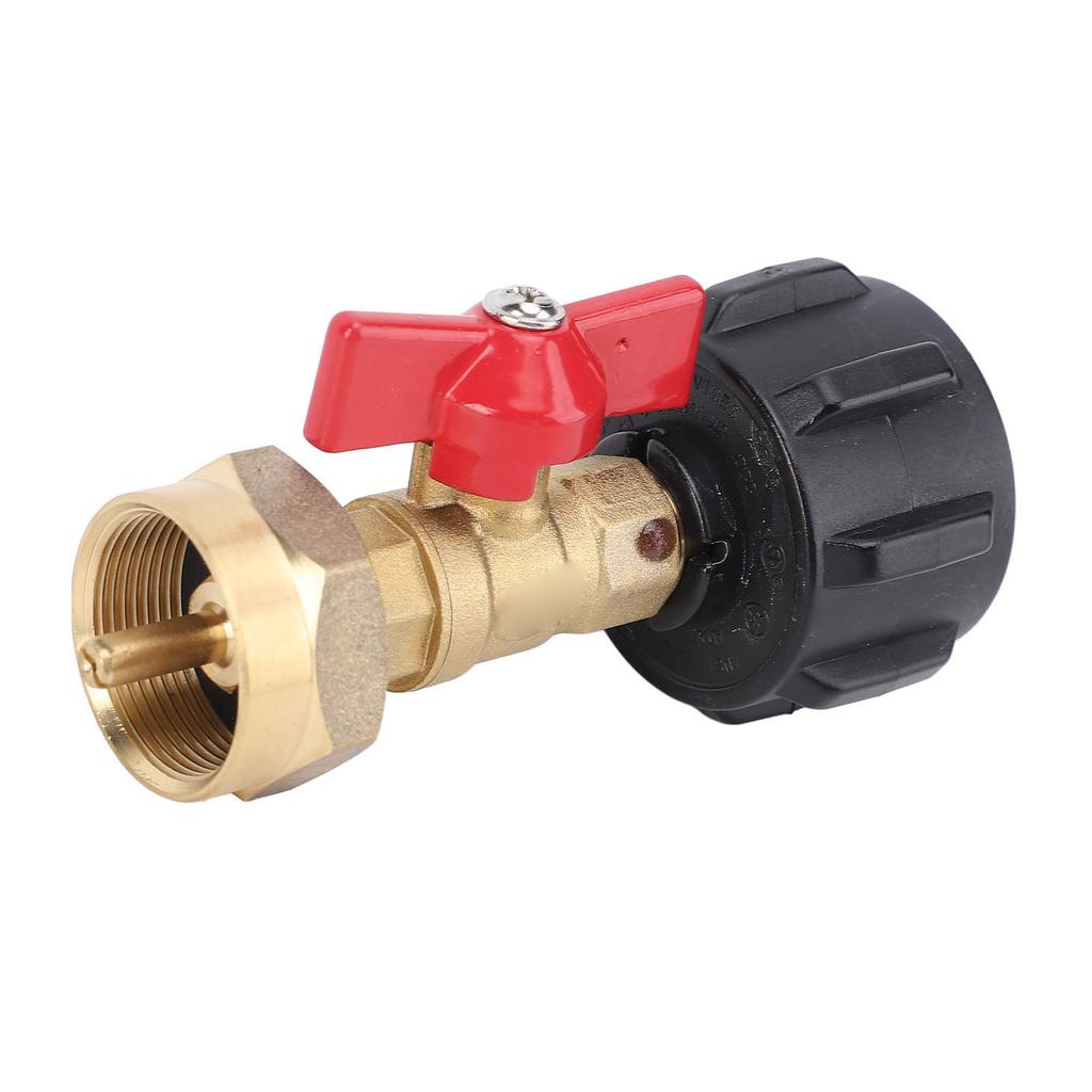 QCC1 Tank Refill Adapter with Shut On Off Controller Ball Valve Gas Easy Filler for 1lb Cylinder