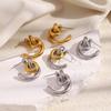 MamacitaSlay 316L Stainless Steel Mixed Color Geometry Earrings 18K Gold Plated Waterproof Jewelry Women's Creative Earrings