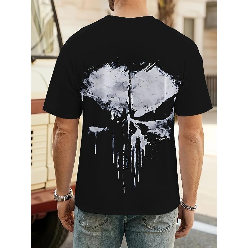 European sizes Men's T-Shirt Graphic T-Shirt Funny T-Shirt Slogan T-Shirt Letter Print Round Neck Black 3D Printed Outdoor Casual