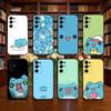 Cute Bugcat Capoo Cartoon Character Phone Case For Samsung S25,S24,S21,S22,S23,S30,Ultra,S20,Plus,Fe,Soft Silicone Black Cover