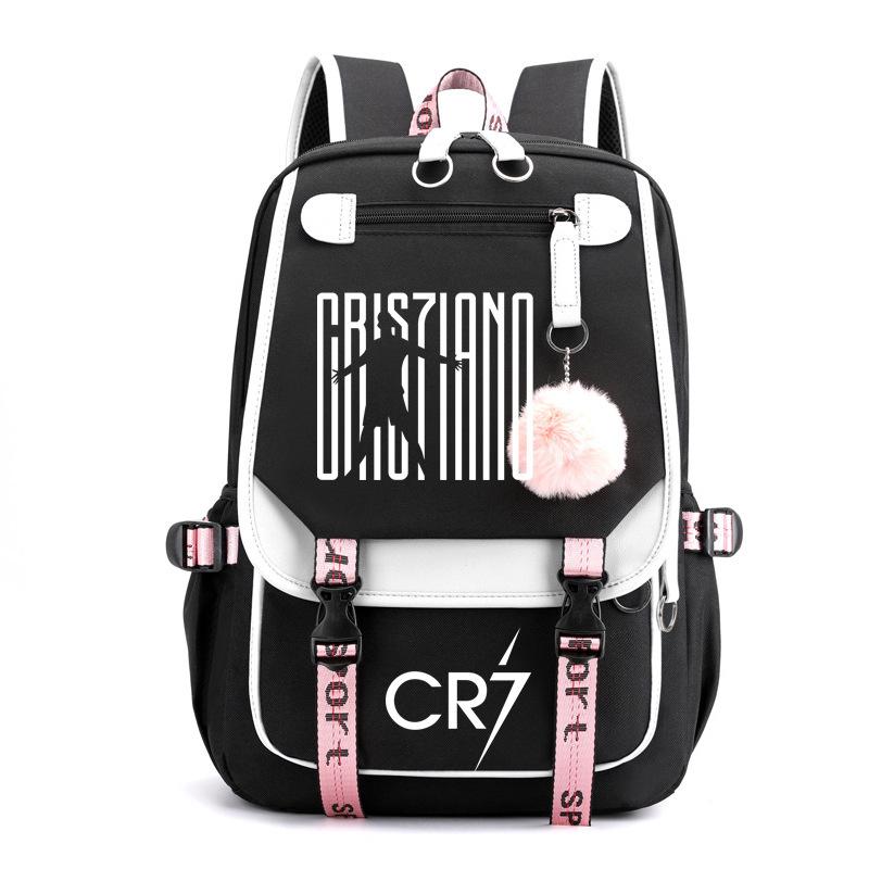 Nieuwe Cr7 Jeugd Mode Usb Rugzak Schoudertas Etui Kinderen'S Student Schooltas