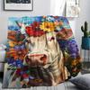1Pc Cartoon Print Flannel Blanket, High Quality Comfortable for All Seasons, Home Decor, Warmth and Comfort, Perfect for Christmas Birthday Gift