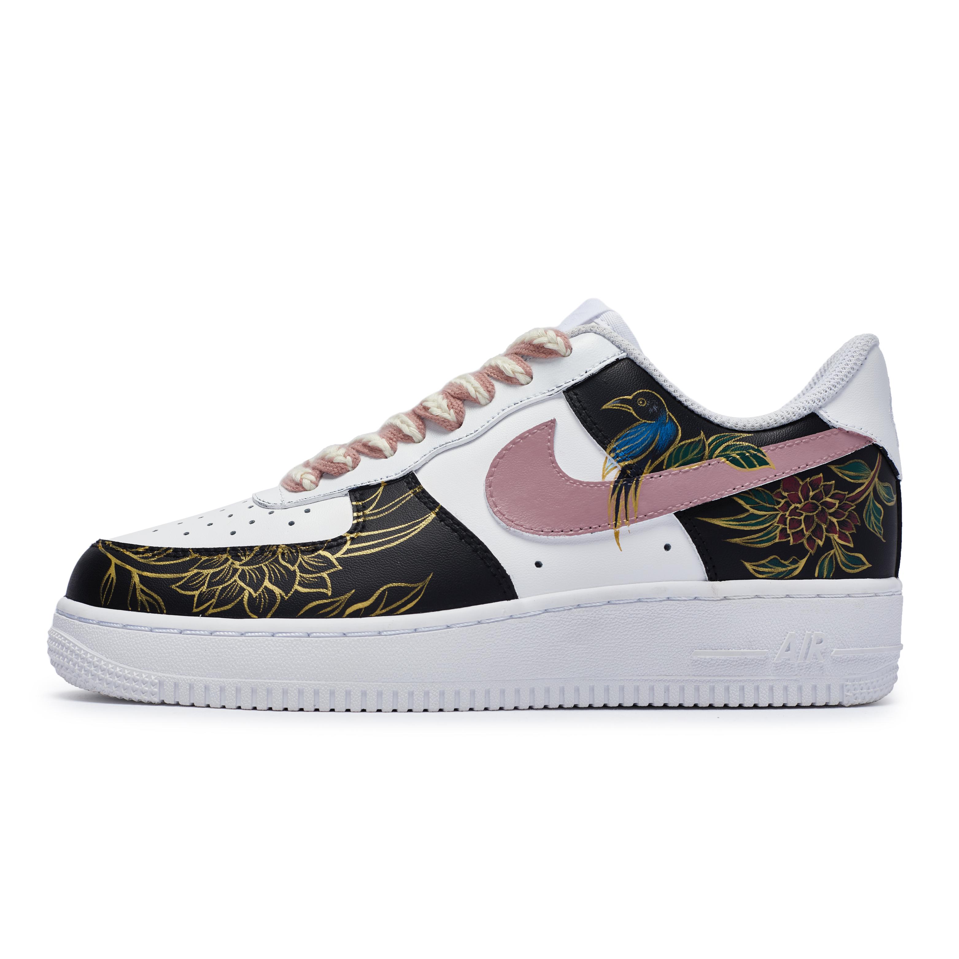 

Nike Air Force 1 811 Manufacturing, Magpie On The Branch Low top Skateboard Shoes Women s Black White Pink Gold DH2920-111(Team80-) 38.5